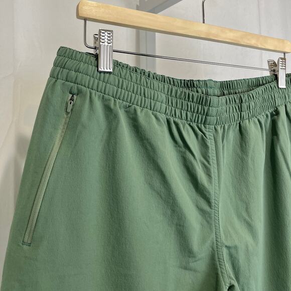 OUTDOOR VOICES RecTrek Ankle Crop Pants Zip Pocket Stretch Nylon Green XL - Picture 4 of 9